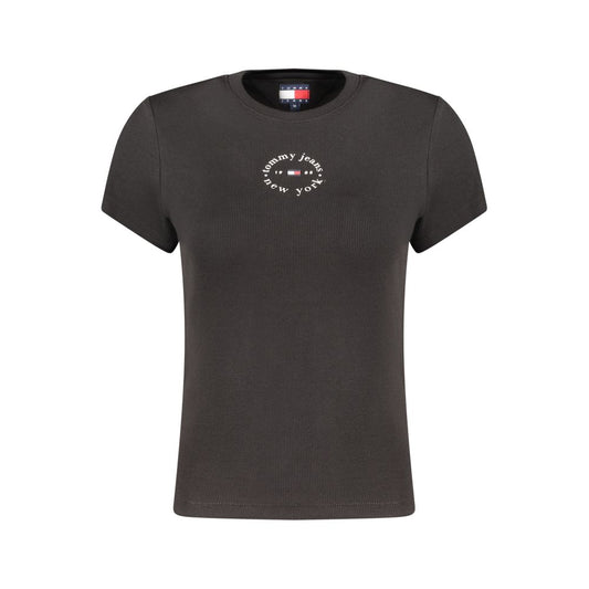 Black Cotton Women's T-Shirt