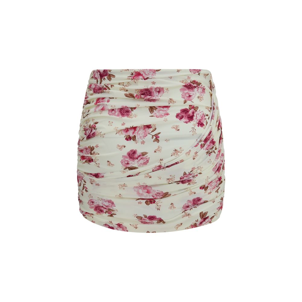 Beige Polyamide Mini Skirt