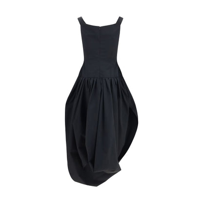 Black Polyester Casual Dress