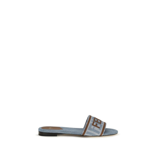 Blue Polyamide Flat Sandals