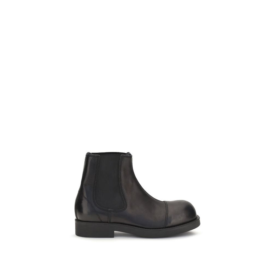 Black Calf Leather Bos Taurus Chelsea Boots