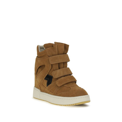 Brown Calf Leather Bos Taurus High Top Sneakers