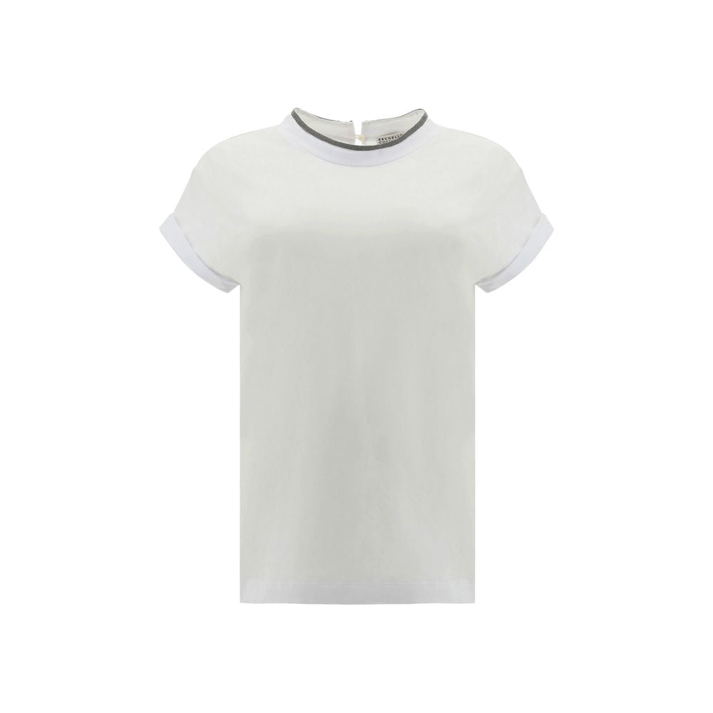 White Elastane T-Shirt