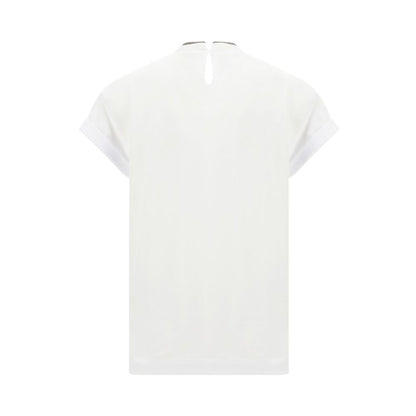 White Elastane T-Shirt