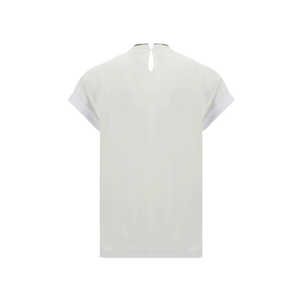 White Elastane T-Shirt