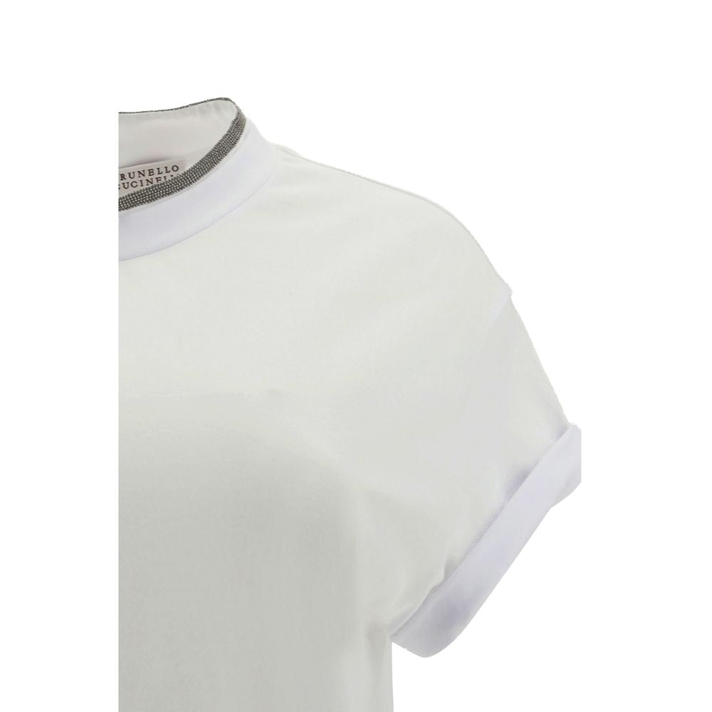 White Elastane T-Shirt