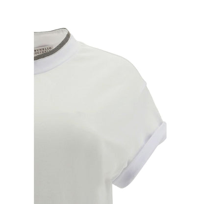 White Elastane T-Shirt