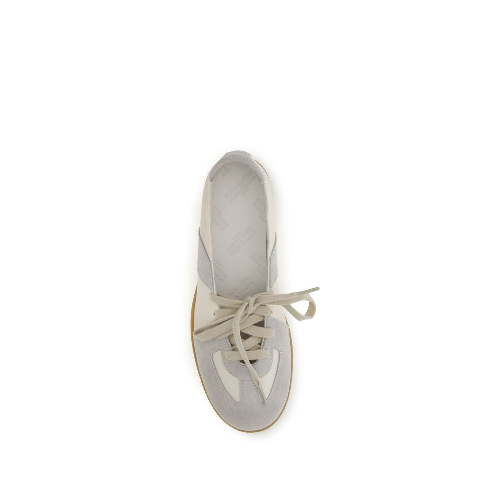 Beige Calf Leather Bos Taurus Ballet Flats