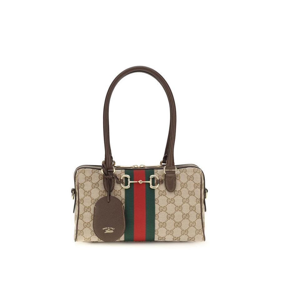 Beige Fabric Handbag