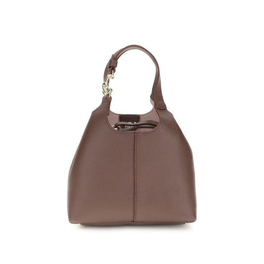 Beige Calf Leather Bos Taurus Shoulder Bag