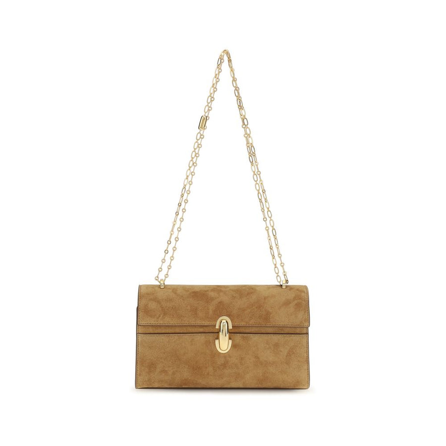 Beige Calf Leather Bos Taurus Clutch Bag