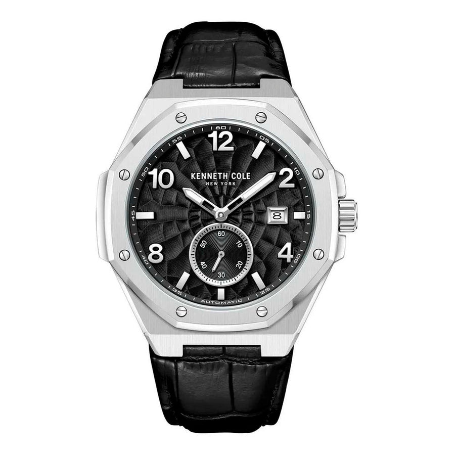 Black Leather Dress Watch