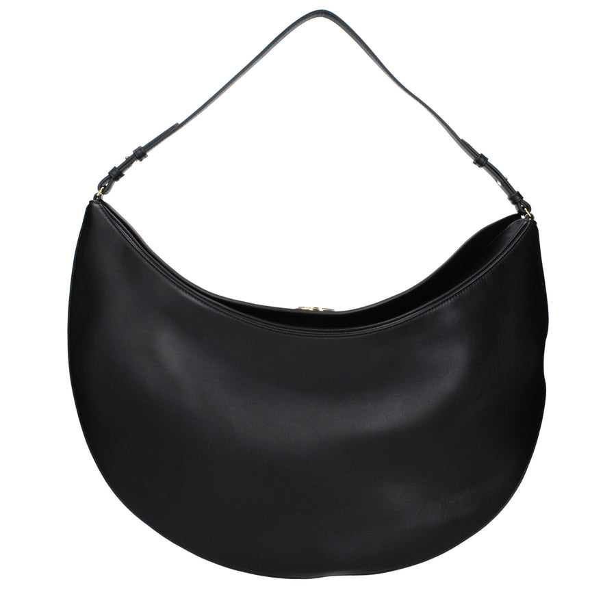 Black Leather Shoulder Bag