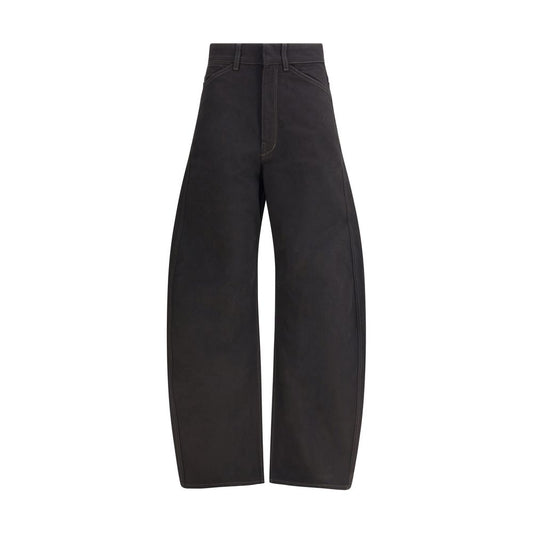 Black Cotton Casual Pants