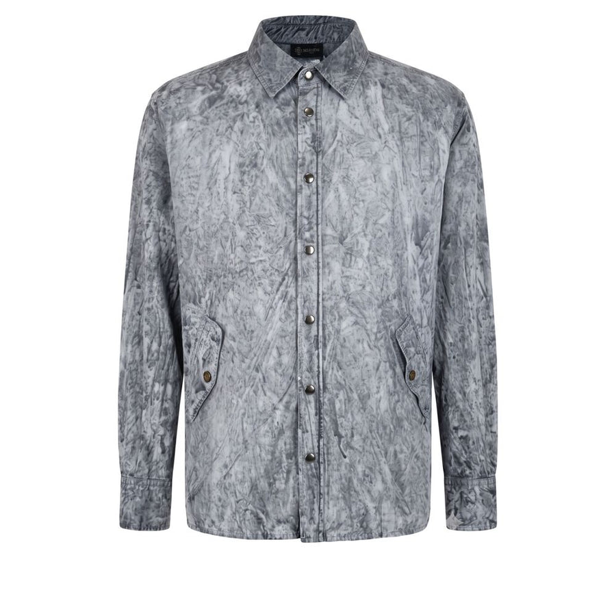 Grey Viscose Men Shirt