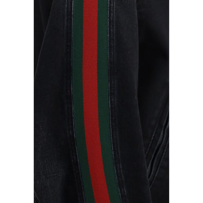 Black Cotton Biker Jacket