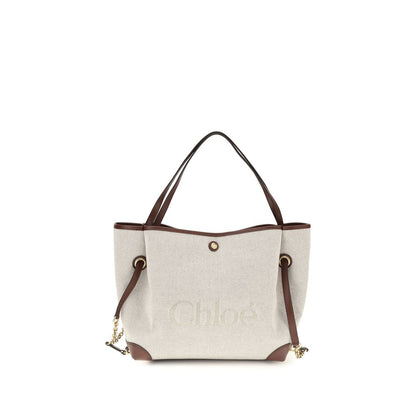 Beige Cotton Shoulder Bag
