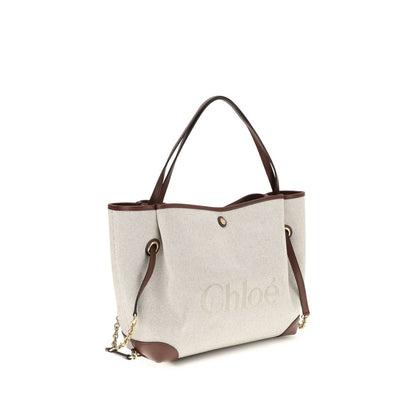 Beige Cotton Shoulder Bag