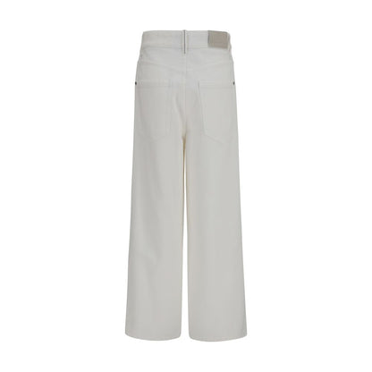 Beige Cotton Jeans Denim