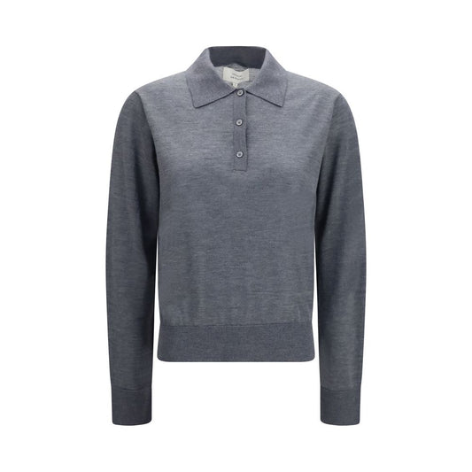 Gray Cashmere Polo Shirt
