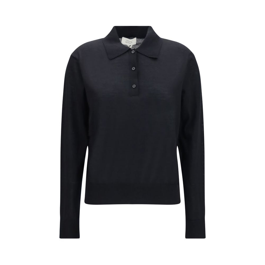 Black Cashmere Polo Shirt