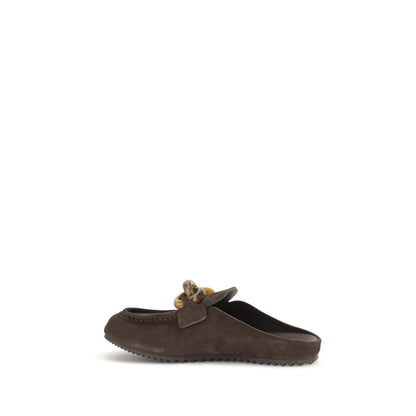 Brown Calf Leather Bos Taurus Mules