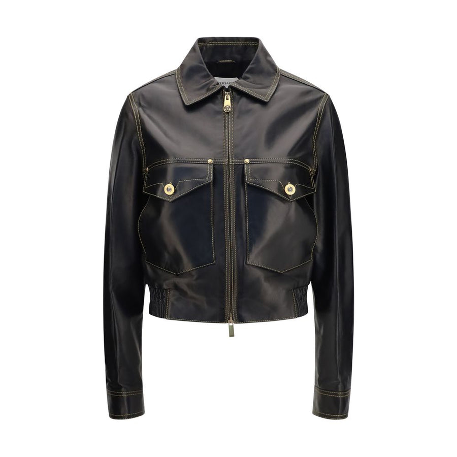 Black Lamb Ovis Aries Aries Leather Jacket