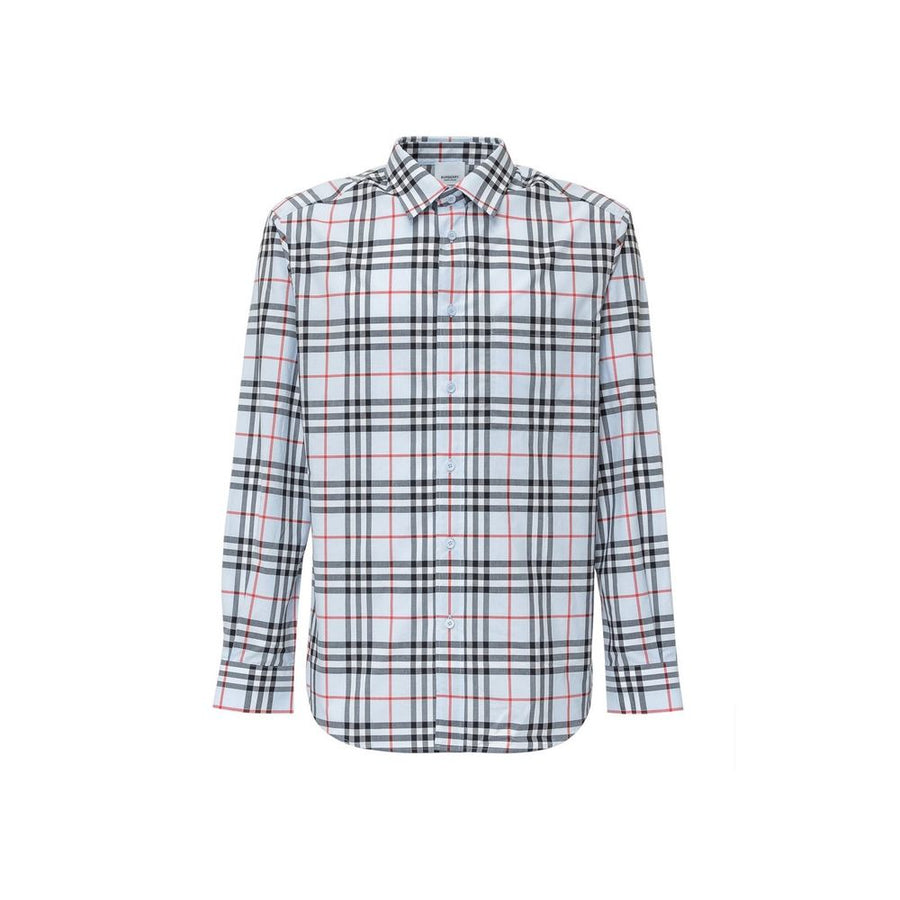 Blue Cotton Dress Shirt