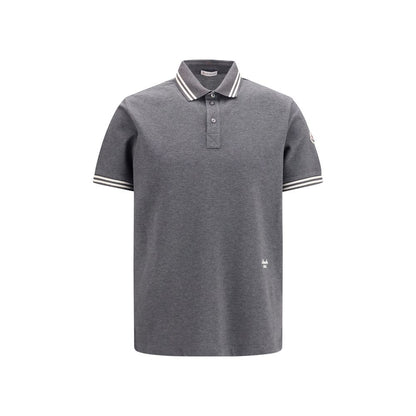 Gray Cotton Polo Shirt