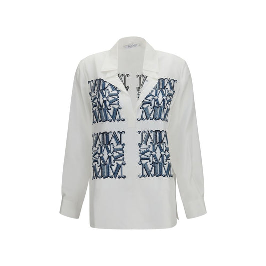 White Silk Pattern Shirt