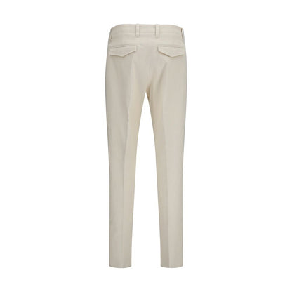 Beige Viscose Casual Pants