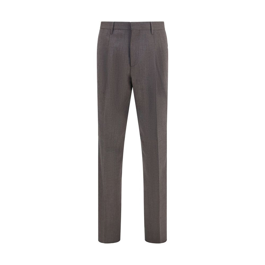Gray Viscose Dress Pants