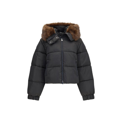 Brown Goose Down Full-Length Jacket
