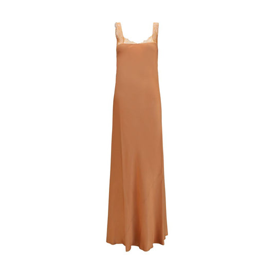 Beige Acetate Casual Dress