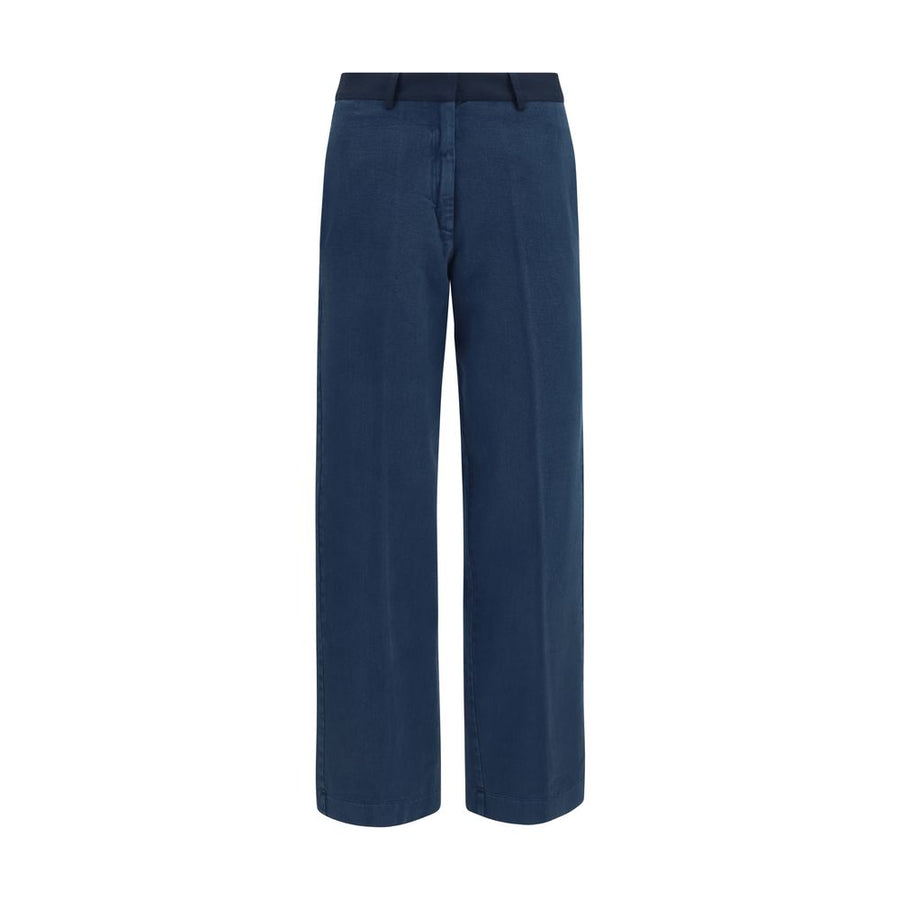 Blue Cotton Chino Pants