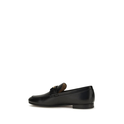 Black Calf Leather Bos Taurus Slip-On Loafers