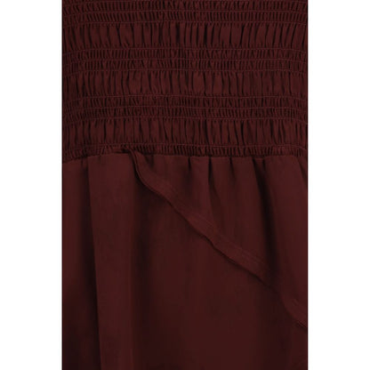 Bordeaux Acetate Casual Dress