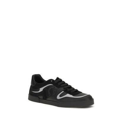 Black Calf Leather Bos Taurus Sneakers