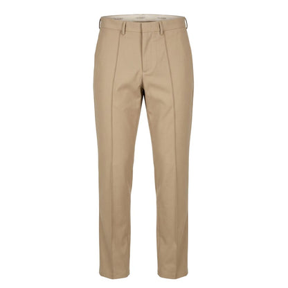 Beige Cotton Mens Pants