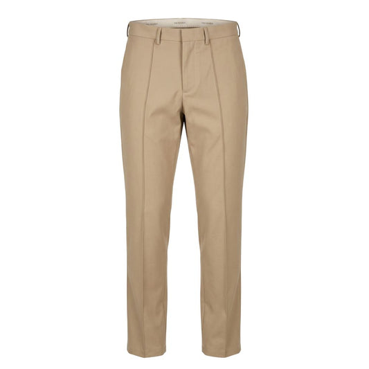 Beige Cotton Mens Pants