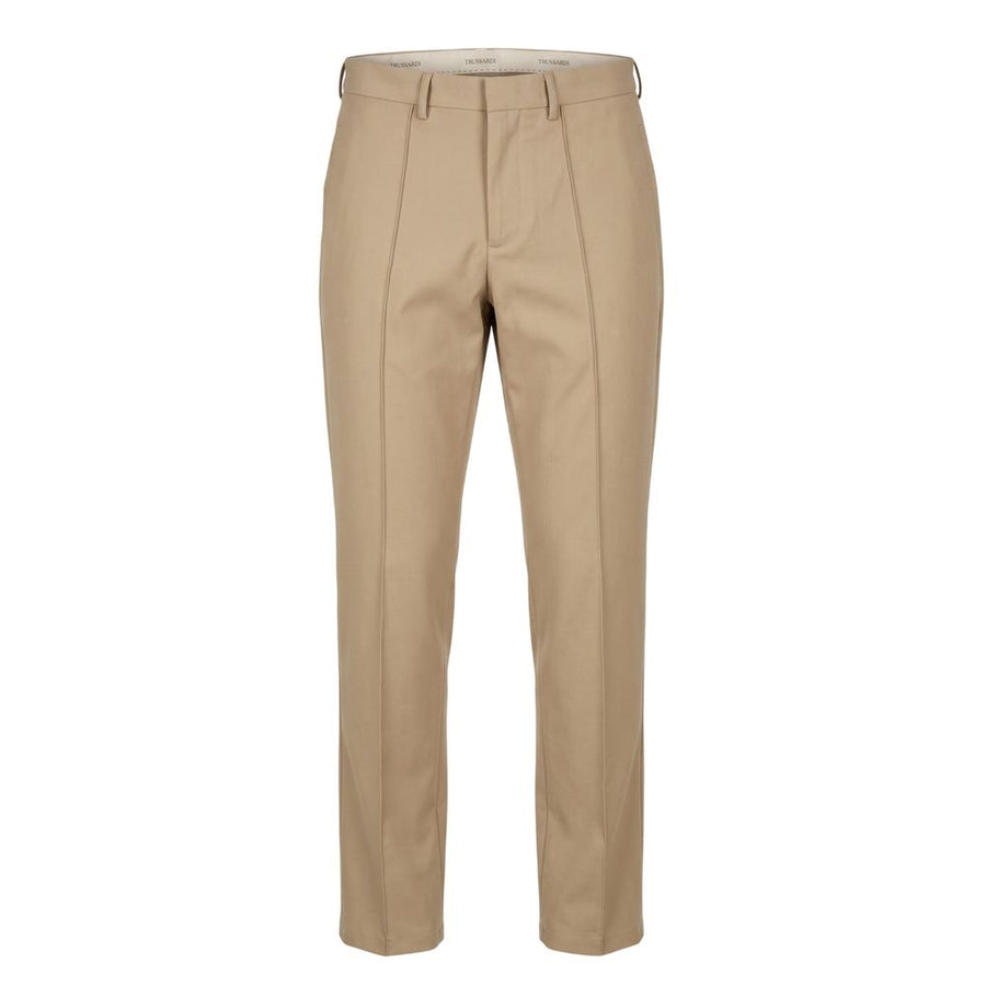 Beige Cotton Mens Pants