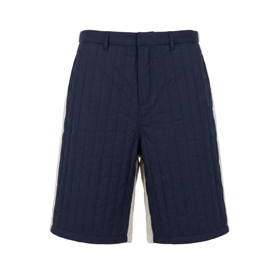 Blue Polyester Men's Short