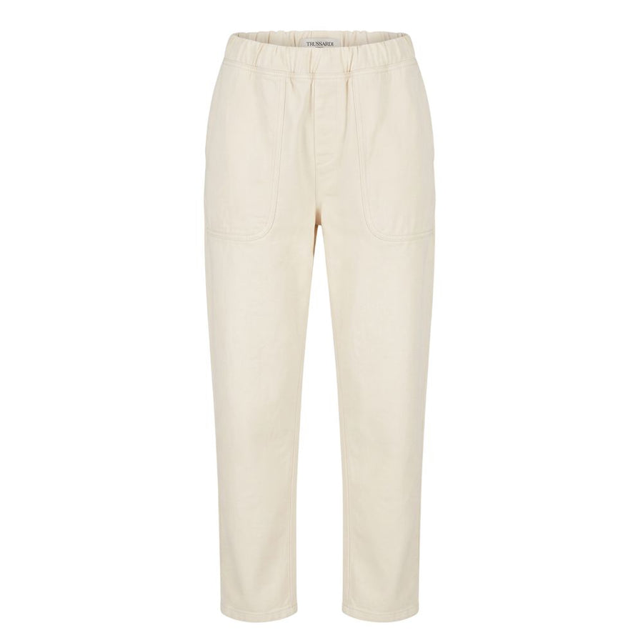 Beige Cotton Men Pants