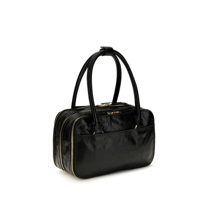Black Calf Leather Bos Taurus Handbag