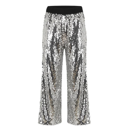 Grey Polyester Women Pants