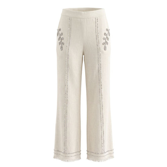 White Cotton Women's Pants