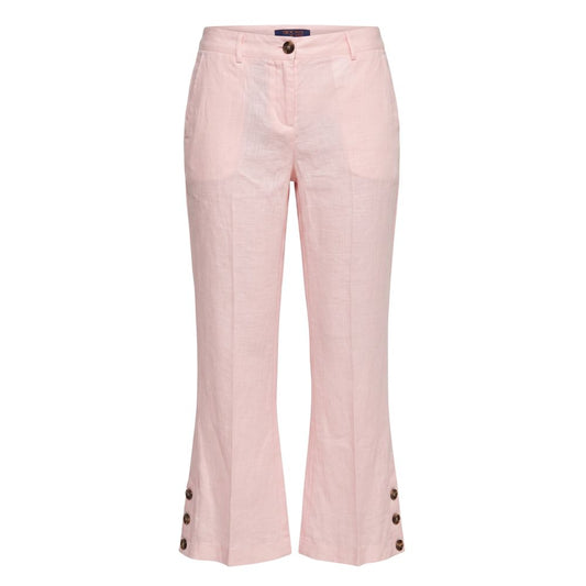 Pink Flax Women Pants