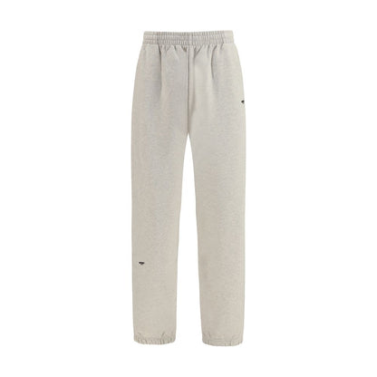 Beige Cotton Casual Pants