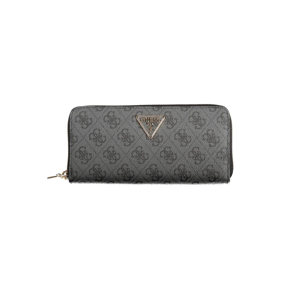 Black Polyurethane Women's Wallet