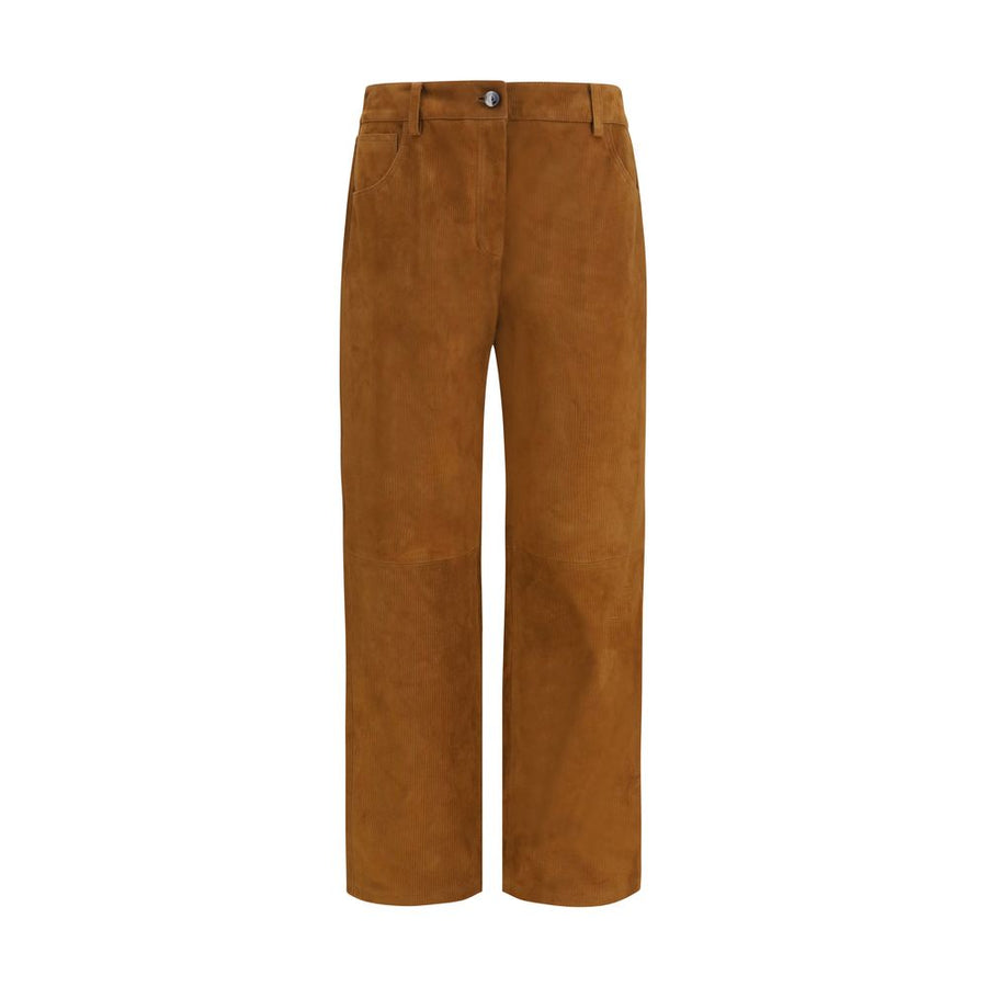 Brown Lambskin Pants